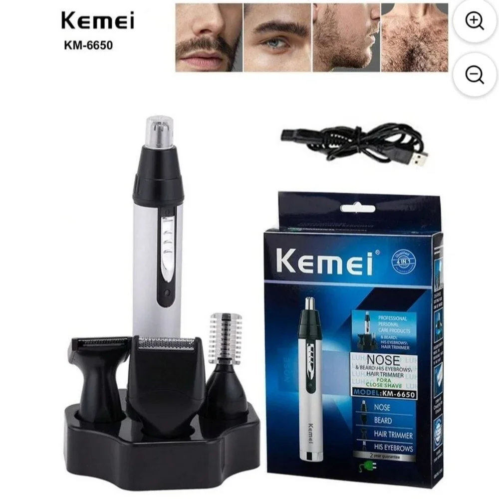 Kemei KM-6650 Multifuctional Nose Ear Hair Trimmer For Men Or Women Electric